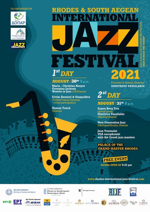 Jazz Across The Water : Διεθνές Φεστιβάλ Τζαζ Ρόδου, 30-31 Αυγούστου 2021